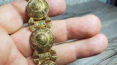 Vintage Neo Gothic Design Etched Chunky Bracelet