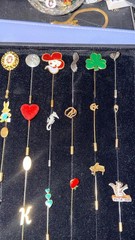 Assorted Vintage Collection of Decorative Stick Pins and Hat Pins, Multi-Theme L