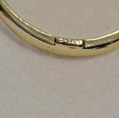 Vtg AJC Signed 80’s Faux Pearl Rhinestone Gold tone Ring Statement Brooch Pin