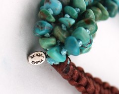 😍SZ Sally C 6 Strand Turquoise Nugget Layered Waterfall Statement Necklace 30″