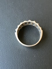 VTG Handmade Sterling Silver 925 Geometric 3D Ring Unbranded Sz 7.75