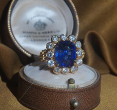 GIA Sapphire Diamond Certified 18K No Heat Ceylon Blue Fine Huge Ring 12.04 Cts!