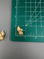 Vintage 14k GF Leaf Climber Earrings Screw Back Designer Signed Brushed Textured