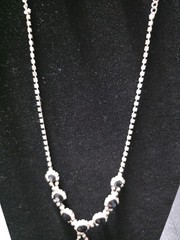 Vintage 2010 Black & Clear Rhinestones V Shaped Necklaces With 2 Pair…