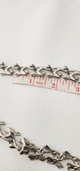 Vintage Modernist Kneeling People 3D Abstract Statement Necklace Silver Tone
