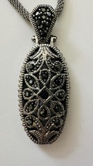 Vintage Cookie Lee Collectible Silver Toned Necklace & Pierced Earrings Set