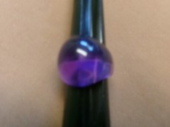 VINTAGE MOD/HIPPIE LIGHT PURPLE LUCITE DOME SIZE 9 CHUNKY WOMANS RING