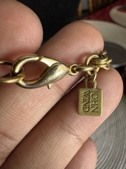 Maximal Art JOHN WIND Love & Luck Gold Tone Tripple Strand Charm Necklace