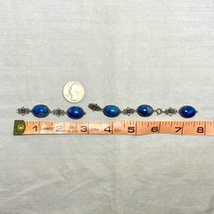 Vintage Art Deco Sterling Silver Costume Glass & Blue Sodalite Jewelry Lot As Is