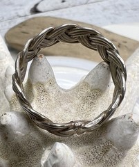 Vintage Woven Ring Sterling Silver 925 Band Size 12 Men Woman Jewelry 🖤