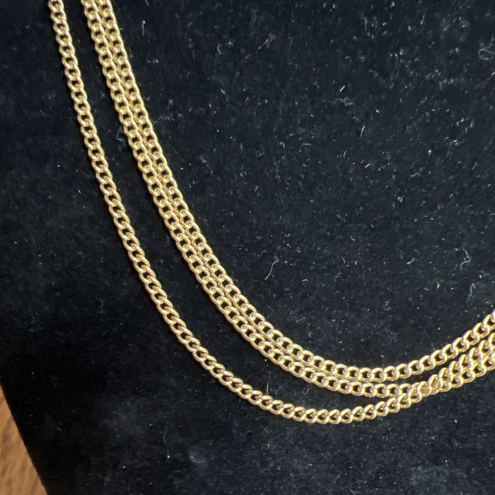 Vintage Necklace Chain Golden 32 In No Catch No Marks N721