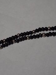Vintage Hammered Copper And Brass Graduated Hearts/ Beads Statement Necklace