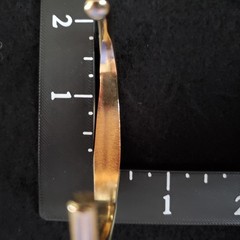 Vintage Cuff Bracelet Gold Tone Starburst 6.75″