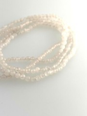 Pink Chalcedony Strand Beaded Necklace 32″in long