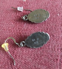 Vintage Italian 925 Sterling Silver Turquoise Dangle Earring Post-1968 Hallmark