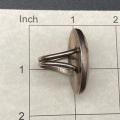 Vintage Owyhee Picture Jasper Sterling Silver Ring Size 8.75