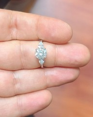 Vintage Platinum Engagement Ring 2.03CT.Natural Round Shape Diamond Circ 1950’s
