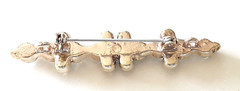 1970’s Glamorous Bright Sparkly Rhinestone 2.25″ Stunning Bar Pin Brooch