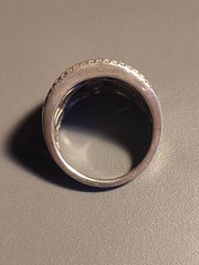 Vintage Sterling Silver 2 Ct Diamond Band Ring Size 10