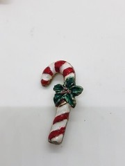 AAI vintage enamel Christmas Candy Cane brooch