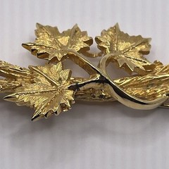 Vintage Boucher Signed and Number Gold Tone Brooch 2.5 inches long 1950s READ