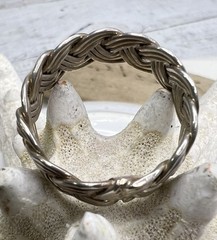 Vintage Woven Ring Sterling Silver 925 Band Size 12 Men Woman Jewelry 🖤