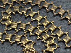 Vintage Victorian Revival Huge Acorn Pendant Necklace Book Chain 18” Unique!