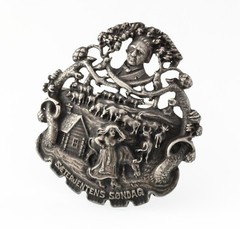 Gorgeous Scandinavian Aksel Holmsen 830 Silver Brooch! 41.4gr