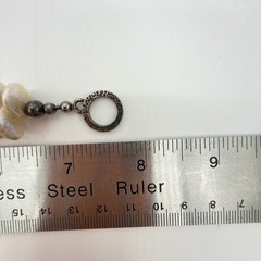 Vtg Baroque Pearl Bracelet Sterling Silver QVC Chunky Cluster Hammered Nuggets