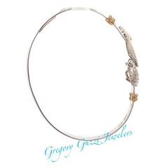 Sterling Silver And 14KT. Annapolis Maryland Destination Bracelet (5mm)