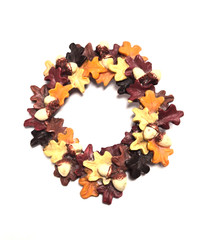 Vintage 80’s Papel Giftware Festive Autumn Fall Leaf & Acorn Wreath Pin / Brooch