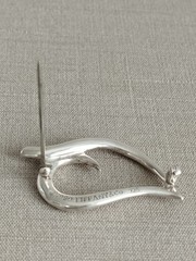Vintage Tiffany & Co. Sterling Silver Open Leaf Brooch Pin Safety Clasp ©1989