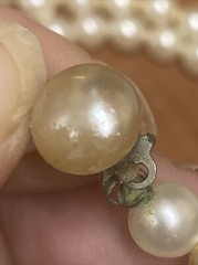 Knotted Faux Pearl 50″ Rope Necklace 6.7 mm 1930-50? See Clasp Vtg Antq? Jewelry