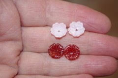 Carnelian Carved Flower 9MM Jackets For Studs Use With Any Stud Bridal Shower
