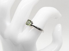 Estate $5000 1.50ct Natural Green Sapphire Platinum Wedding Ring 8g HEAVY