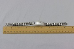 Swank Vintage Silver Tone Chunk-Chain Bracelet, 4gr
