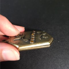 Antique Vintage Slide Open Locket Pendant Unsigned Bronze Tone