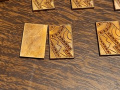 Lot Of 10 Studded Rectangle France Vintage 60s Brass Stampings Findings Jewelry