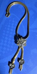 Vintage 1/20 12k GF Paste Rock Crystal Necklace 15 Inch 3.5 Inch Bottom Piece
