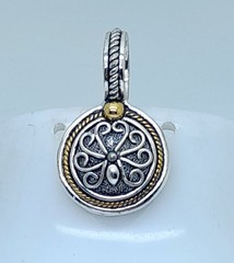 Vintage unique Boho style two tone round shape Pendant charm fashion jewelry
