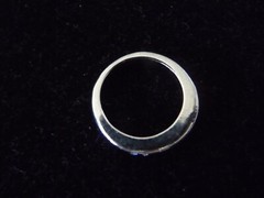 SILVER TONE BAND w FAUX DIAMONDS RHINESTONE Sz 5 1/4 #23/8A