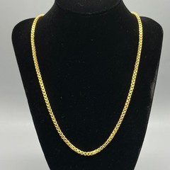 Monet Gold Tone 26.5″ Box Chain Link Necklace City Urban SIGNED
