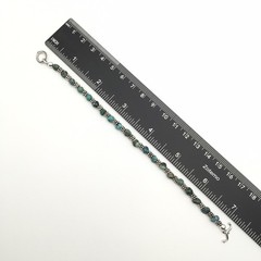 Silver Schark Handmade Sterling Silver & Turquoise Chunk Bead Bracelet 7” #25