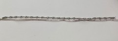 Vintage LD 925 Sterling Silver Crystal Floral Link Necklace 18” Bridal Wedding