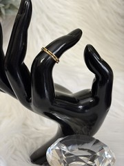 Vintage Deadstock New Old Stock Y2K Cross Ring With Rhinestone Accent.