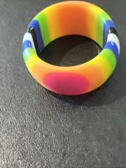 Vintage Lucite Plastic Ring Size 8.5