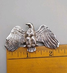 Vintage Sterling Silver Eagle Brooch, sitting on branch 2.25″ by 1.25″ pin