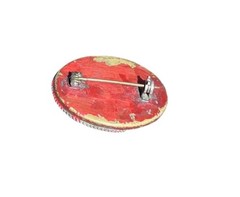 Vintage Micro Mosaic Brooch Floral Blue Red Black White Yellow Pink Green Italy