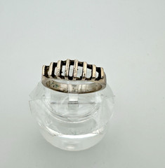 Vintage Mexico .925 Sterling Silver Modernist Ring Size 9.75