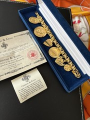 Vintage Camrose Kross JBK Gold Charm Bracelet COA 7″ NEW